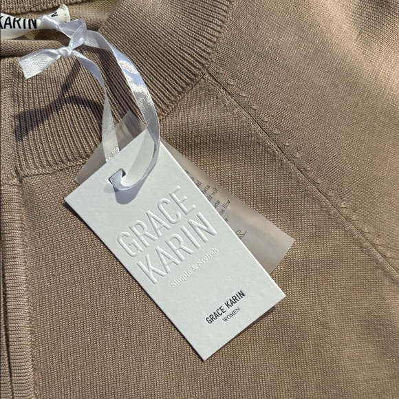 Grace Karin Women's Long Sleeve Zip Up  Sweater - Small - Picture 4 of 10